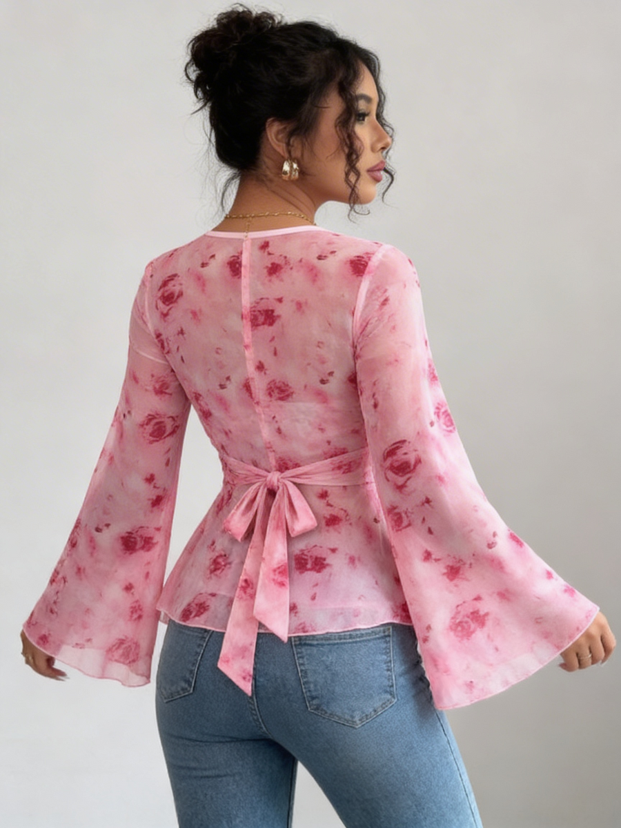 Blusa Feminina com Laço Frontal