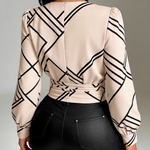 Blusa Transpassada de Estilo Elite