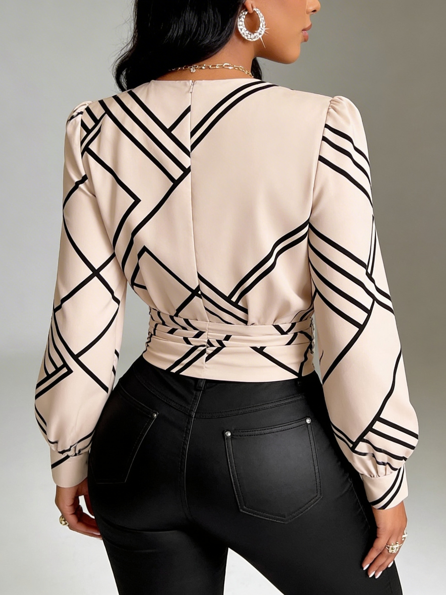 Blusa Transpassada de Estilo Elite