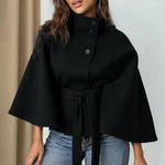 Blusa Elegante com Cinto e Manga Ampla