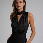 Top Elegante de Decote Drapeado