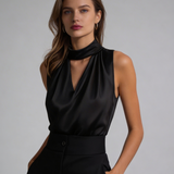 Top Elegante de Decote Drapeado