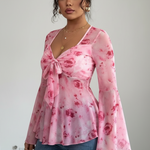 Blusa Feminina com Laço Frontal