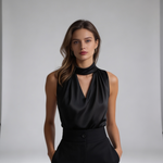 Top Elegante de Decote Drapeado