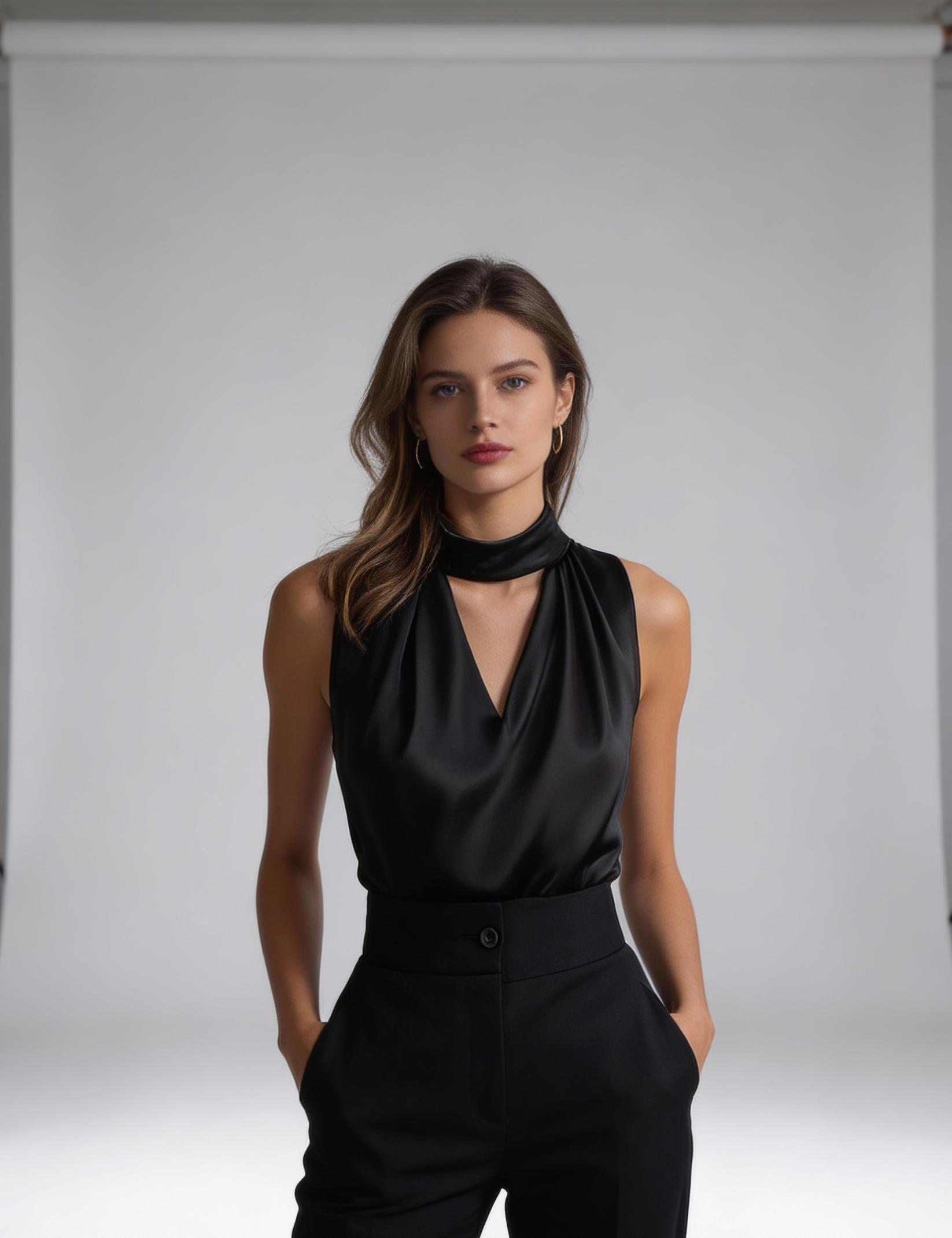 Top Elegante de Decote Drapeado