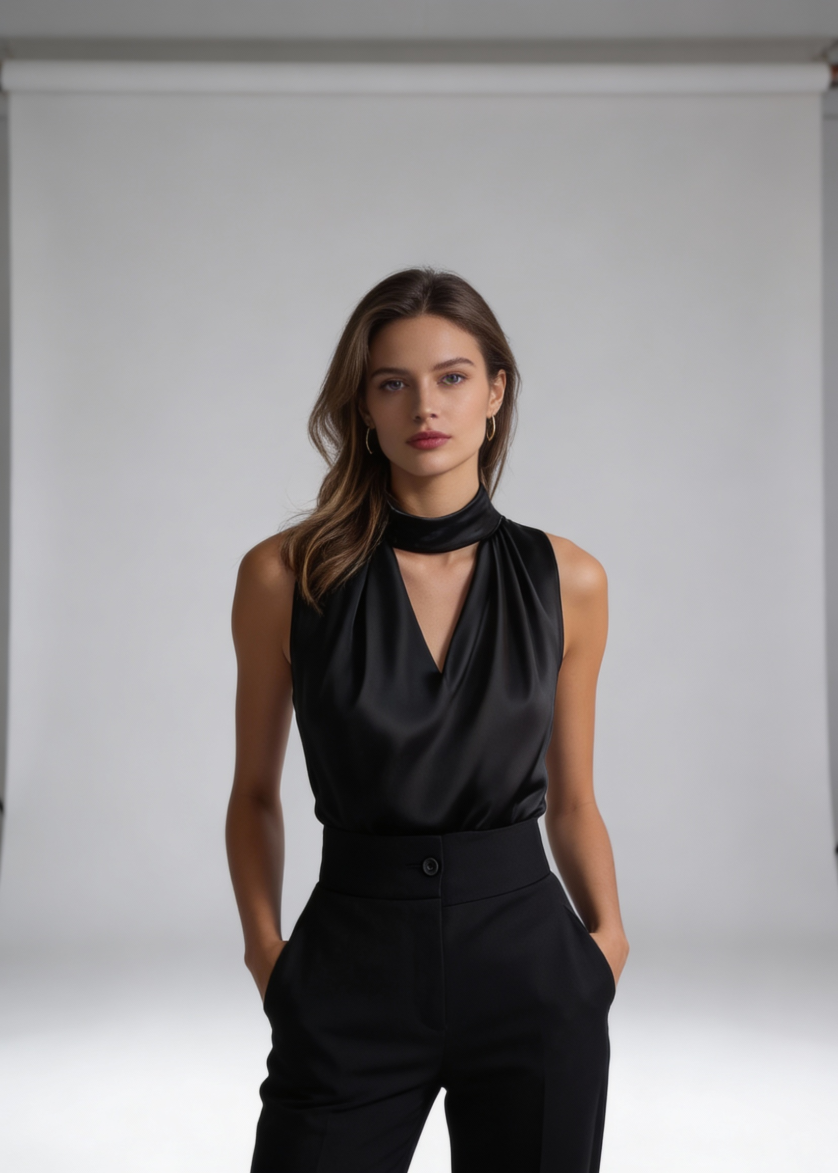 Top Elegante de Decote Drapeado