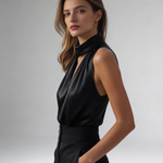 Top Elegante de Decote Drapeado