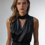 Top Elegante de Decote Drapeado