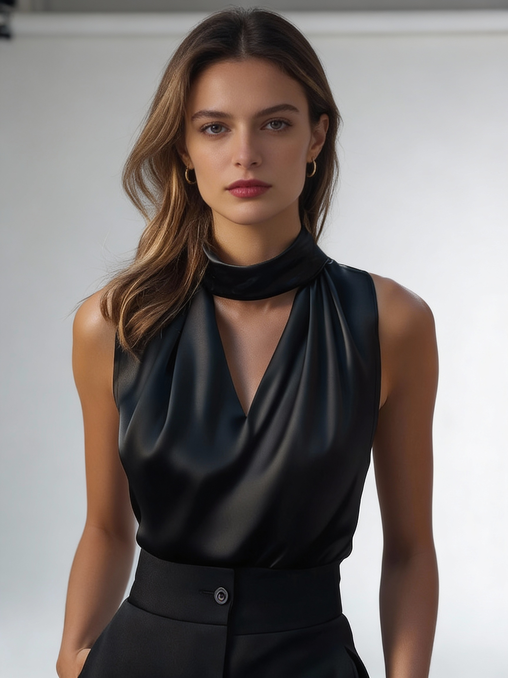 Top Elegante de Decote Drapeado