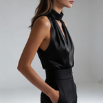 Top Elegante de Decote Drapeado