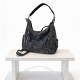 Mala Hobo Casual com Fechos Funcionais
