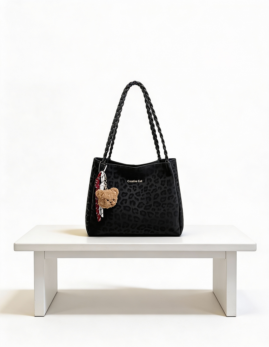 Mala Tote Fashion com Detalhe Trançado