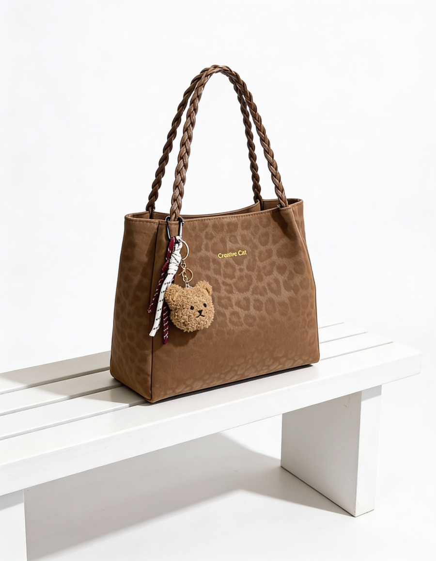 Mala Tote Fashion com Detalhe Trançado