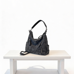 Mala Hobo Casual com Fechos Funcionais
