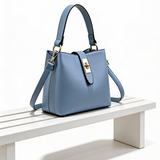Mala Bucket Elegante com Fecho Metálico