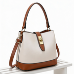 Mala Bucket Elegante com Fecho Metálico
