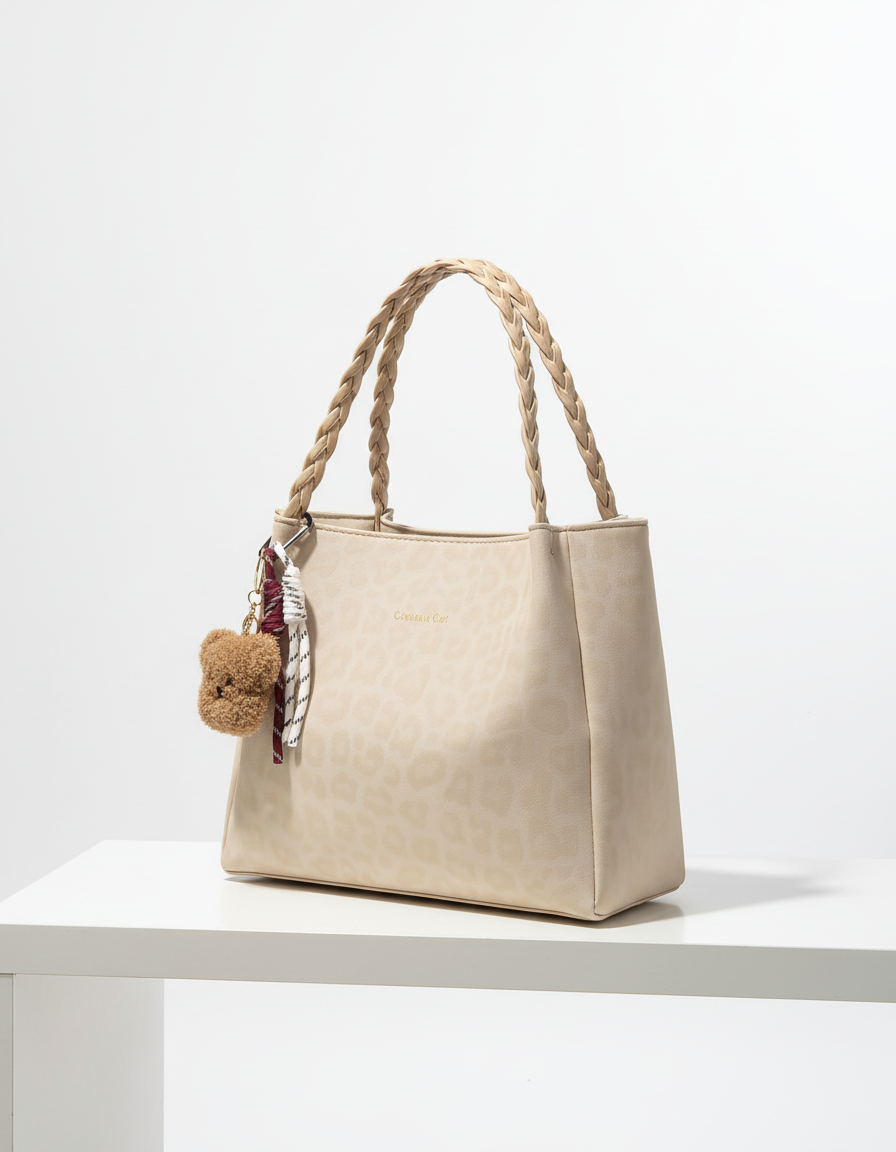 Mala Tote Fashion com Detalhe Trançado