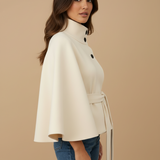 Blusa Elegante com Cinto e Manga Ampla