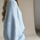 Camisola Tricot Oversized Manga Ampla