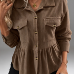 Camisa Texturizada com Bolsos Frontais