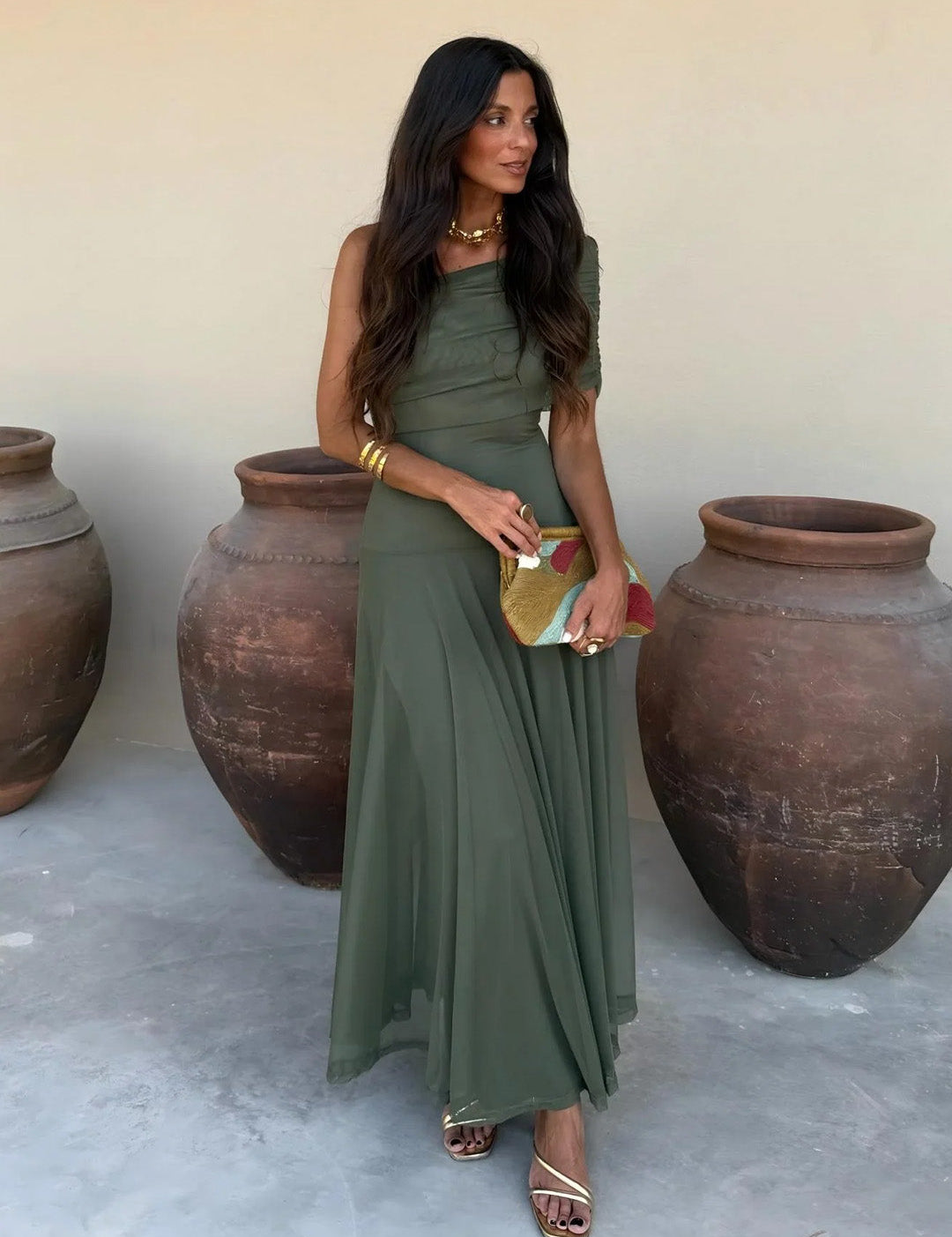 Leonor | Vestido Longo Drapeado