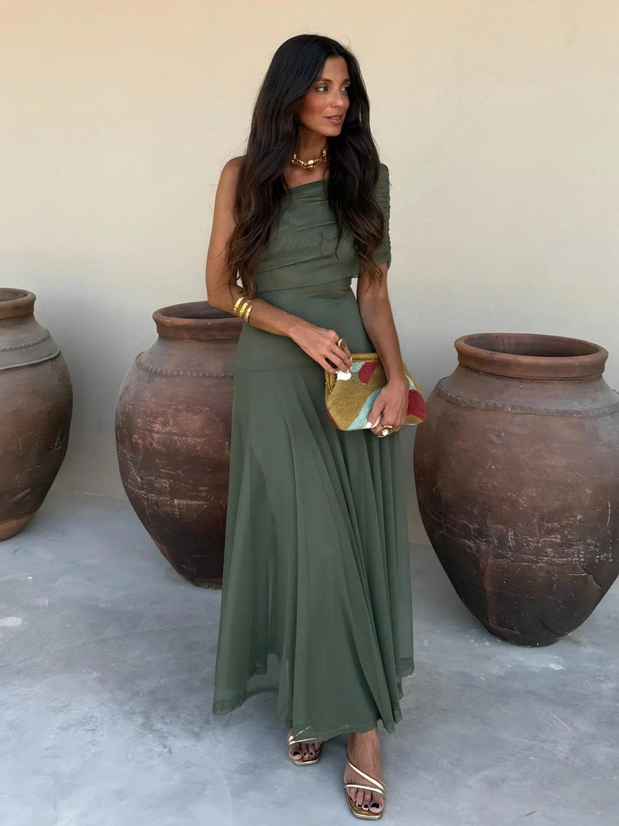 Leonor | Vestido Longo Drapeado
