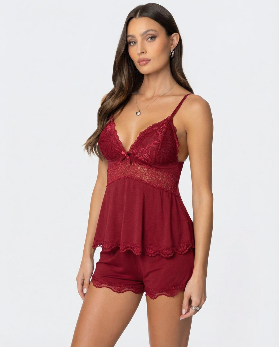 Conjunto de Renda Beijo da Meia-Noite