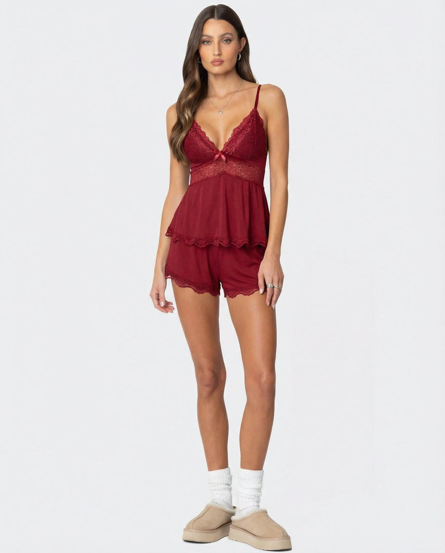 Conjunto de Renda Beijo da Meia-Noite