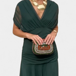 Luana - Vestido elegante com decote em V